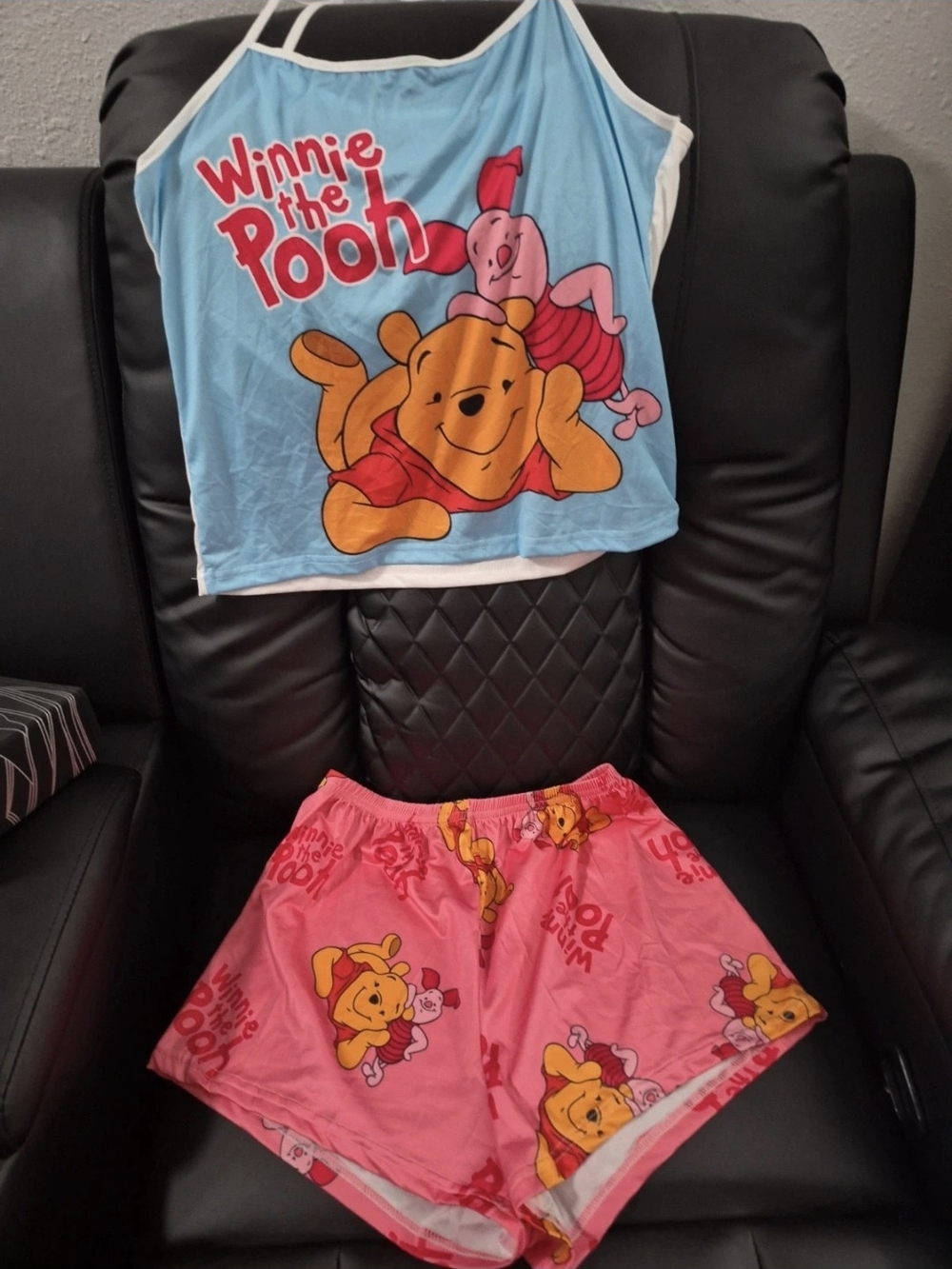 Disney Winnie the Pooh Two-Piece Pajama Set - Blue & Pink